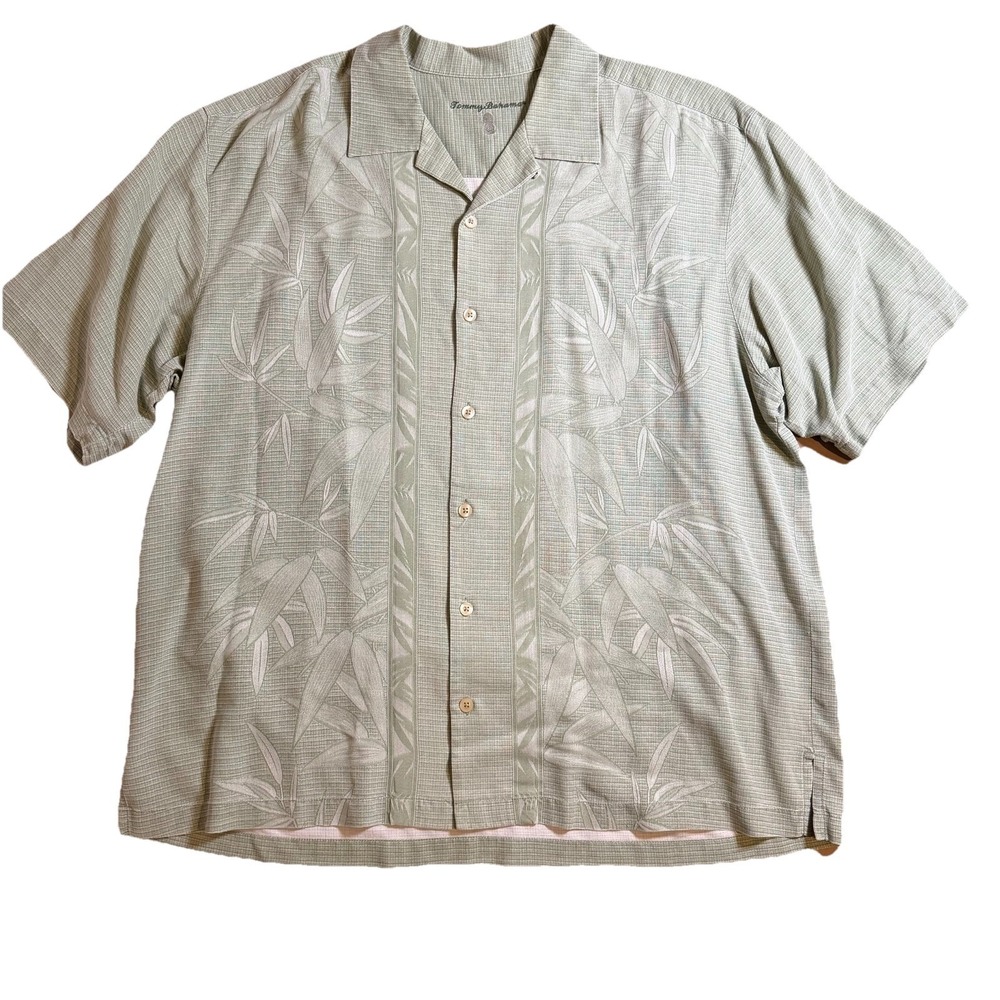 TOMMY BAHAMA Men's 100% Silk Shirt Comfy Size XL - Island Wear Tropical Hawaiian